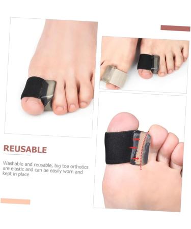 4 Pairs Soft Reusable Foot Separators for Pedicure Hammer Toe Correction - Breathable Overnight Care for Women - Black - 2.5x2cm - Buy Online on GoSupps.com