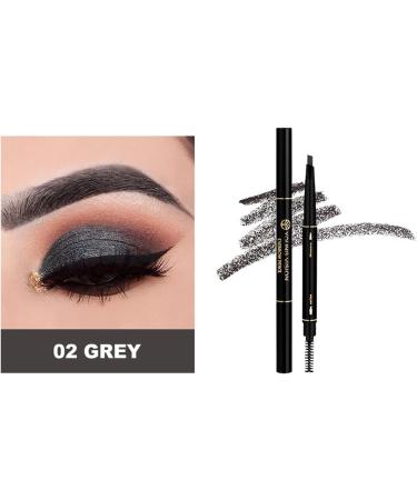 Beauty Eyebrow Pencil Universal Automatic Brow Pencil with Spoolie Brush Perfect Eyebrow Makeup Shaper and Filler Gift Deep Brown Grey - Buy Online on GoSupps.com