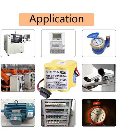 WELLVEUS 40 Pack BR-2/3AGCT4A 6V Battery for Fanuc A98L-0031-0025 | 4400mAh Black Connector - International Shipping Available - Buy Online on GoSupps.com