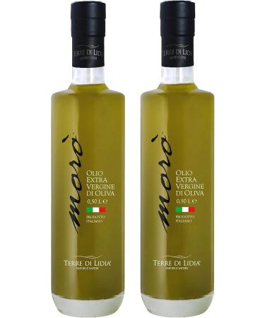Terre Di Lidia - 2 Pieces - Extra Virgin Olive Oil - Glass Bottle 0.5 L - 100% Italian Product - Ogliarola - 2023/2024 Campaign - Buy Online on GoSupps.com