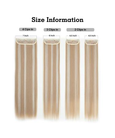 YDDM 24-Inch Clip-In Hair Extensions - Realistic Synthetic Hair 4pcs - Affordable Smooth & Full Volume for Women - Buy Online on GoSupps.com