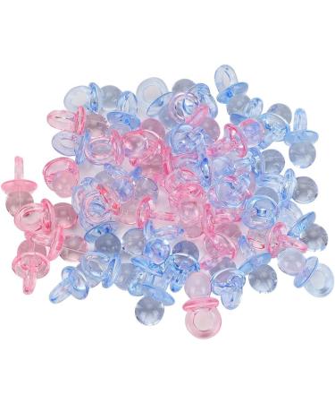 100 Pcs Baby Schnuller Acrylic Pacifiers - Birthday Party & Baby Shower Decorations | Mini Colorful Pacifiers for Baptism & Celebrations - Buy Online on GoSupps.com