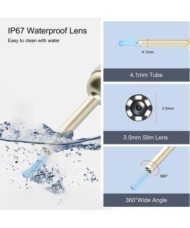 Wireless HD 1080P Ear Wax Removal Camera with 3.5mm Otoscope, 6 LED Lights - Waterproof Ear Scope for iPhone, iPad & Android - Kids, Adults, Pets - Black - Buy Online on GoSupps.com