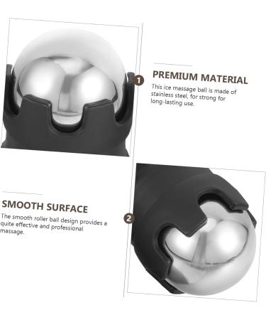 Stainless Steel Face Massager & Muscle Roller - Manual Ball for Circulation & Relaxation - Buy Online on GoSupps.com