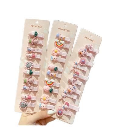 cuhair 30pcs cute simulation carrot fruit flower princess girls hair clips accessories