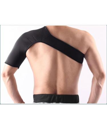 Breathable Neoprene Shoulder Brace Support with Pressure Pad - Adjustable Right Side Strap for Injury & Sports | International Shipping - Buy Online on GoSupps.com