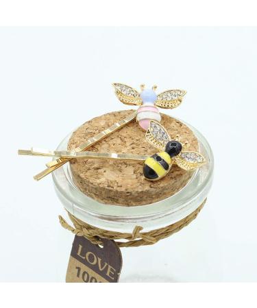 Exquisite Alloy Crystal Bee Hairpin Side Clip Set for Women and Girls (8pcs, 2 Colors) - Wedding Party Hair Accessories - Buy Online on GoSupps.com