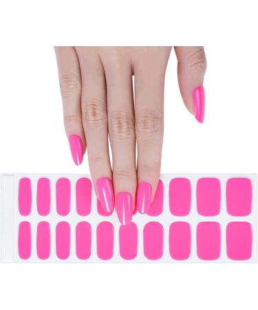 Pink Semi Cured Gel Nail Strips - 20Pcs French Manicure Stickers for Long Lasting Results - Buy Online on GoSupps.com