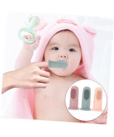 Gleavi Newborn Toothbrush Set - 3-in-1 Finger Brush & Massage Toy for Babies | Soft Fur Tongue Cleaner & Mouth Cleaning Device - Buy Online on GoSupps.com
