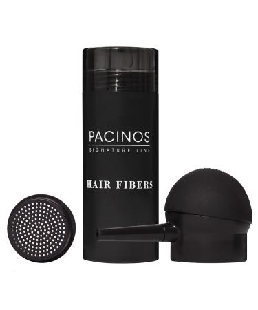 Pacinos Hair Fibers (Dark Brown) - Thickening Fibers Achieve Fuller Appearance by Concealing Thinning Hair & Bald Spots, Includes Applicator Pump Nozzle