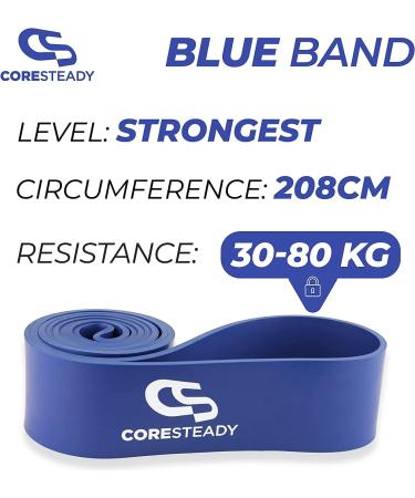 Coresteady Pull Up Resistance Bands - Heavy Duty Rubber Loop Band for Men & Women - Build Muscle & Power - Fitness Training Aid for Pull Ups & Gym Exercise - Blue - Buy Online on GoSupps.com