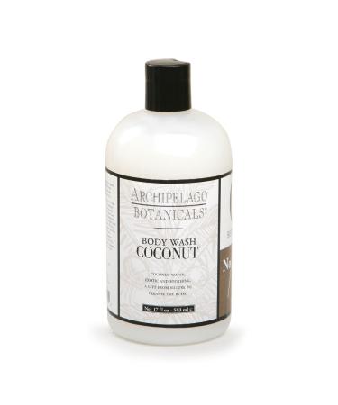 Archipelago Botanicals Coconut Body Wash | Decadent and Nourishing Daily Cleanser | Free from Parabens and Sulfates (17 fl oz)