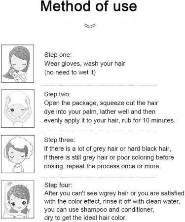 Huang YI Natural Plant Hair Dye Natural Plant Hair Dye New Botanical Bubble Hair Dye 10Packs/Box Instant Natural Hair Dye Shampoo for Women and Man (Dark Brown) - Buy Online on GoSupps.com