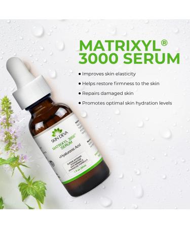SKIN DEVA 1 fl oz Matrixyl 3000 Hyaluronic Acid Serum - Anti Aging Moisturizer & Collagen Repair Formula - Buy Online on GoSupps.com