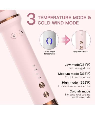 1.5 Inch Rotating Curling Iron Brush - Automatic Curling Wand for Natural Curls & Blowout Styles Dual Voltage 30S Fast Heating Perfect for Medium & Long Hair - Buy Online on GoSupps.com