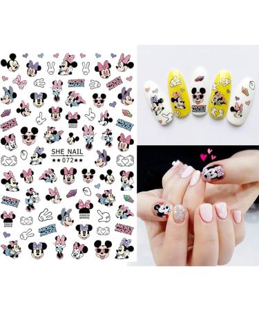 2 Packs Cute Kawaii Cartoon Mouse Nail Stickers - Self-Adhesive Decals for Women, Girls & Kids (75+ Decals) | Nail Art Stickers - Buy Online on GoSupps.com