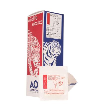 American Orthodontics Falcon Wildlife Elastics | 1/4 Size 2.5 O | 100 Packs Per Box, 10,000 Elastics | Made in USA | Top Quality Latex Tubing - Buy Online on GoSupps.com