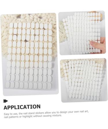 HONMEET 6 Sheets Sticker Nails Double Sided Tape Nail Stickers Nail Decals Nail Art Tools Nails Stickers Nail Stand Stickers Nail Tools Nail Art Stencils Nail Decorations Jelly Glue White - Buy Online on GoSupps.com