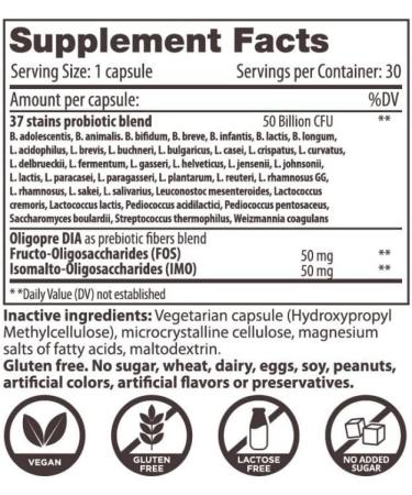 NATVIE Healthcare RENEWBIOME MEGA 37strain probiotic 50 billion CFU in 1 gastroresistant capsule 30 capsules - Buy Online on GoSupps.com