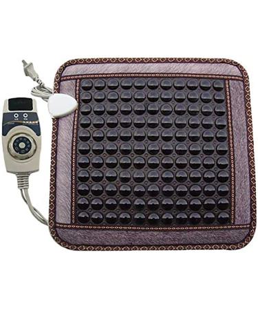 Electrical heating pillow remote infrared heating pillow for the back shoulder neck heating pillows with natural jade and tourmaline stones with smart controller and temperature display 45 * 45 cm (17.7 * 17.7 in)