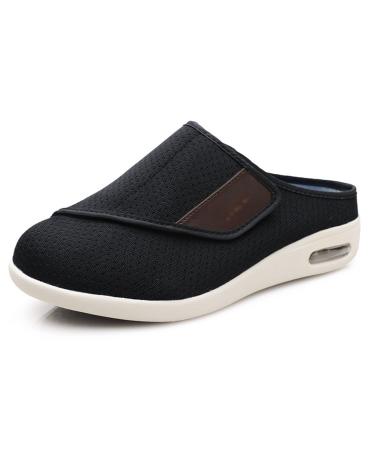MisFun Diabetic Shoes for Men Unisex Gypsum Shoe Widen and Thicken Swollen Feet Shoes Suitable for Foot Fracture Recovery Surgical Rehabilitation 7.5 Black