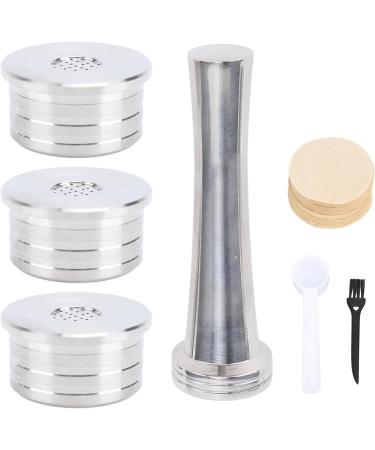 Kit de Capsules de caf R utilisables Dosette de caf R utilisable en Acier Inoxydable pour Machine caf Facile Nettoyer Go t personnalis (avec filtres en papier Brosse Cuill re Avec Filtres en Papier Brosse Cuill re Presse - Buy Online on GoSupps.com