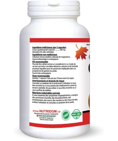 Nutridom Cissus Quadrangularis Supplement - Standardized to Contain 2.5% Keto-Steroids - Healthy Weight Management and Joint Health Support - Non-GMO Gluten Free Dairy & Soy Free Vegetable Capsules (120 Count) - Buy Online on GoSupps.com