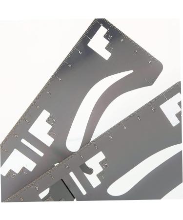 Healeved 2pcs Eyebrow Ruler Eyebrow Makeup Tools Eyebrow Shaping Stencil Brow Guide Stencil Brow Makeup Supplies Eyebrow Template Eyebrow Stencil Brow Guide Ruler Brow Guide Template 17x4.8cm Black - Buy Online on GoSupps.com
