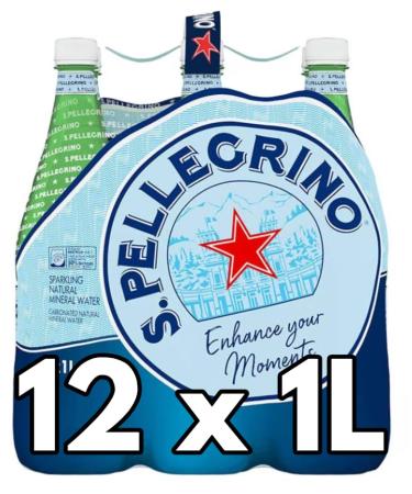 San Pellegrino Sparkling Natural Mineral Water - Multipack - Choice Of Chefs (12 x 1L)