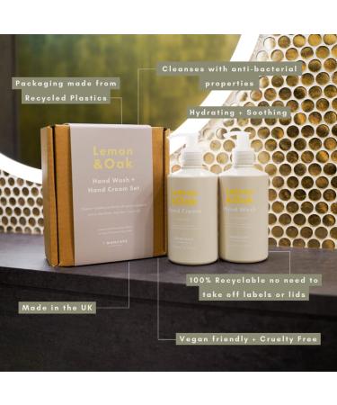 Shop Mancave Hand Care Gift Set for Men - Vegan Lemon & Oak Soap & Hand Cream | 300ml Made in GB - Eco-Friendly Packaging - Buy Online on GoSupps.com