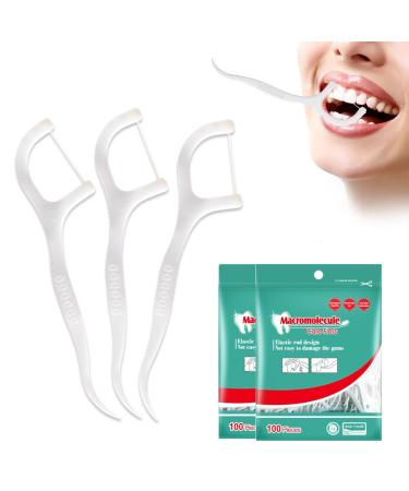Tingdongwei 200 pieces of dental floss dental floss sticks dental flow tooth wire/dental care interdental flossers disposable dental care toothpakers tooth cleaning to remove plaque and food residues