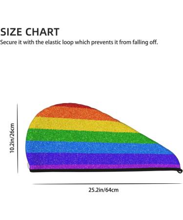 Colorful Glitter Rainbow Hair Towel Wrap | Quick-Dry Turban & Head Towel for Effortless Hair Drying - Buy Online on GoSupps.com