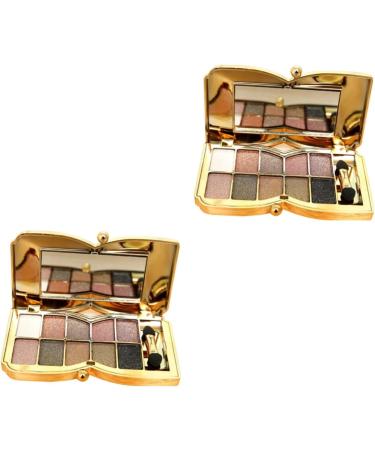 FRCOLOR 2pcs Eyeshadow Flash Glitter Colors Makeup and Shadow Brush Mirror with # Colorful Eye 1 count (Pack of 1) As Shownx2pcs - Buy Online on GoSupps.com