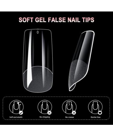 Transparent Natural False Nail Tips Extension Cover Artificial Fake Nails Finger Sculpted Manicure Tools Salon Home DIY - Buy Online on GoSupps.com