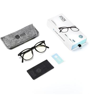 JOOX Vintage Reading Glasses for Men & Women - Rectangular Black Reading Aid with Spring Hinges (1.0x) - Shop Internationally - Buy Online on GoSupps.com