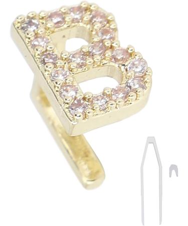 Verdant Touch Hip Hop Halloween Dentures - Gold Letter B Accessories for Costume Party & Cosplay - Buy Online on GoSupps.com