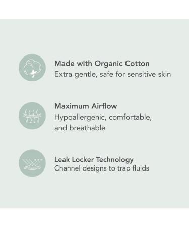 Rael Reusable Pads Menstrual Organic Cotton Cover Pads - Postpartum Essential Regular Absorbency Thin Cloth Pads Leak Free Washing Machine Safe Menstrual Pads with Wings (3 Count Overnight) - Buy Online on GoSupps.com