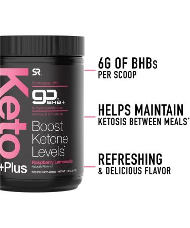 Sports Research Keto Plus GO BHB - Raspberry Lemonade 11.2 oz | Energy Boost & Weight Support - Buy Online on GoSupps.com