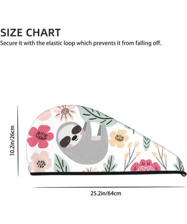 Soft Super Absorbent Cartoon Sloth Hair Towel Wrap - Quick Dry Coral Velvet for Long & Curly Hair - Buy Online on GoSupps.com