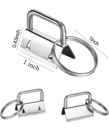 Qovydx 45Pcs 1 Inch Silver Wristlet Key Fob Hardware Set with Split Rings - Ideal for Keychains and Lanyards - Buy Online on GoSupps.com