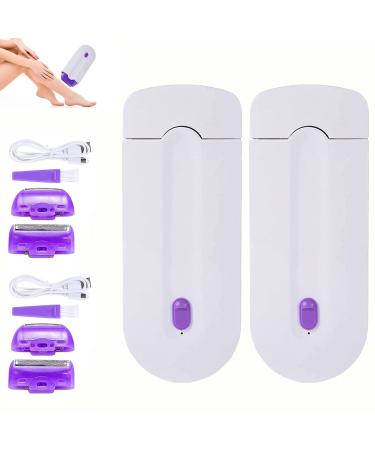 2 Packs Hair Eraser, 2023 New Reusable Silky Smooth Hair Remover, Pocket Size Portable Magic Painless Hair Removal Tool, Applicable to Back Arms Legs Body Easy Use for Home,Car,Travel 2 pc