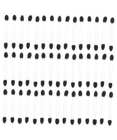 Baluue 100pcs Eye Shadow Stick Eyeshadow Makeup Sticks Eyebrow Brush Applicator Black Emulsion 7.5x0.5cm Black