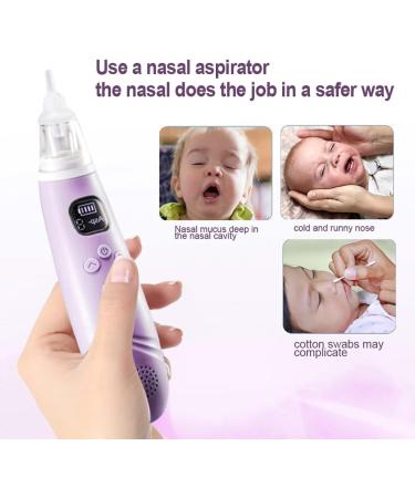 KANEE Electric Baby Nasal Aspirator | 3 Suction Levels | Rechargeable and Music Feature | Infant Nose Cleaner with 3 Silicone Nozzles - Purple - Buy Online on GoSupps.com