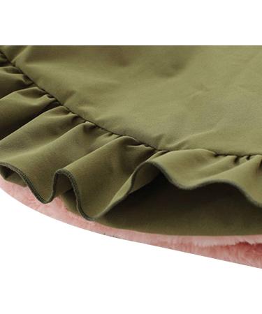 Famuka Infant Winter Baby Girls Coat Jacket - 3 Years, Green, Thick Fleece Lined, Ruffled Outwear - Buy Online on GoSupps.com