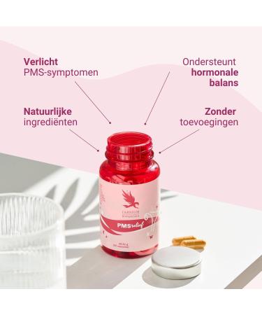 BIO PACK Carnium Botanicals PMS Relief Natural PMS capsules for women with Monks Pepper Agnus Castus Magnesium Ginger Angelica & Vitamin B6 60 vegan capsules - Buy Online on GoSupps.com