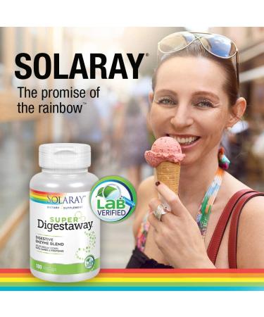 Solaray Super Digestaway Digestive Enzyme Blend - 90 VegCaps for Optimal Digestion - Buy Online on GoSupps.com