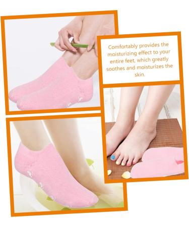 DOITOOL 6 Pairs Foot Gel Socks Moisturizing Foot Socks Overnight Spa Socks Foot Repairing Socks Comfortable Gel Socks Spa Foot Socks Heel Spa Socks Casual Socks Soft Cotton-spandex Miss - Buy Online on GoSupps.com