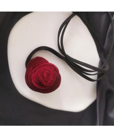 Buy OralGos Stylish Rose Pendant Necklace - Colorful Floral Velvet Chain | Fashion Jewelry for Every Occasion - Buy Online on GoSupps.com