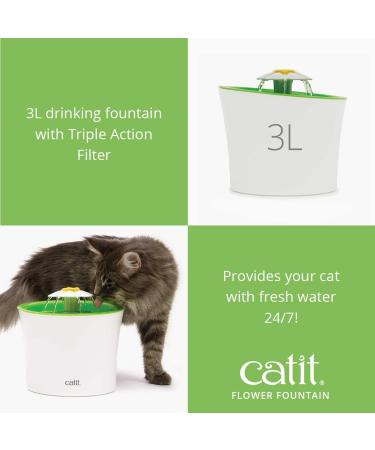 Catit Senses 2.0 Flower Fountain | Green Cat Drinking Water Fountain - Buy Online on GoSupps.com