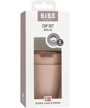 BIBS Cup Set for Baby or Toddler 2-Pack | Made in Denmark | 100% Food-Grade Material | Non-Slip & Dishwasher Friendly | Blush/Woodchuck - Buy Online on GoSupps.com